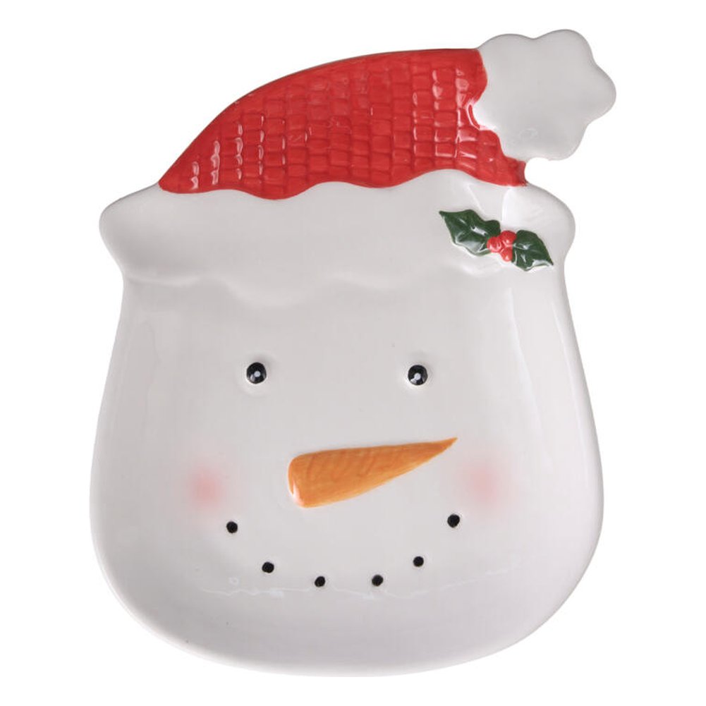 Piatto natalizio in ceramica a forma di personaggio 18,5x16 cm – 1 pezzo, soggetto assortito 4