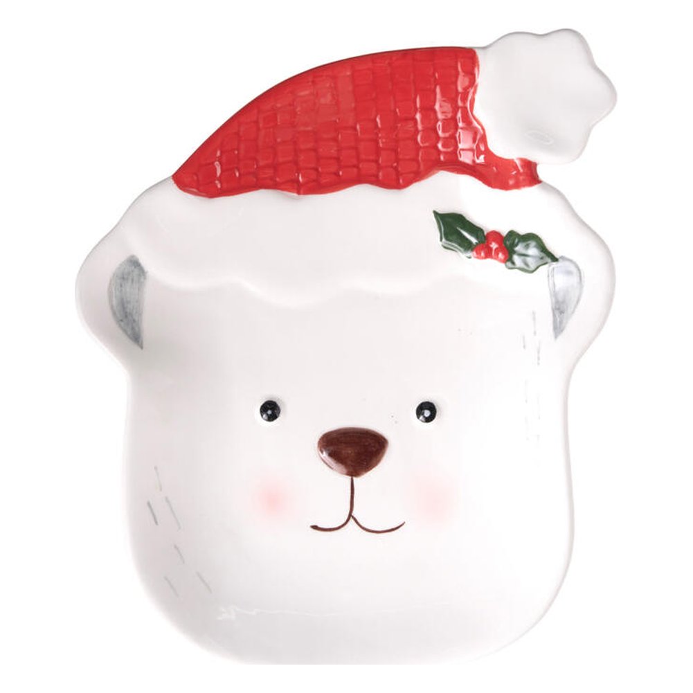 Piatto natalizio in ceramica a forma di personaggio 18,5x16 cm – 1 pezzo, soggetto assortito 5