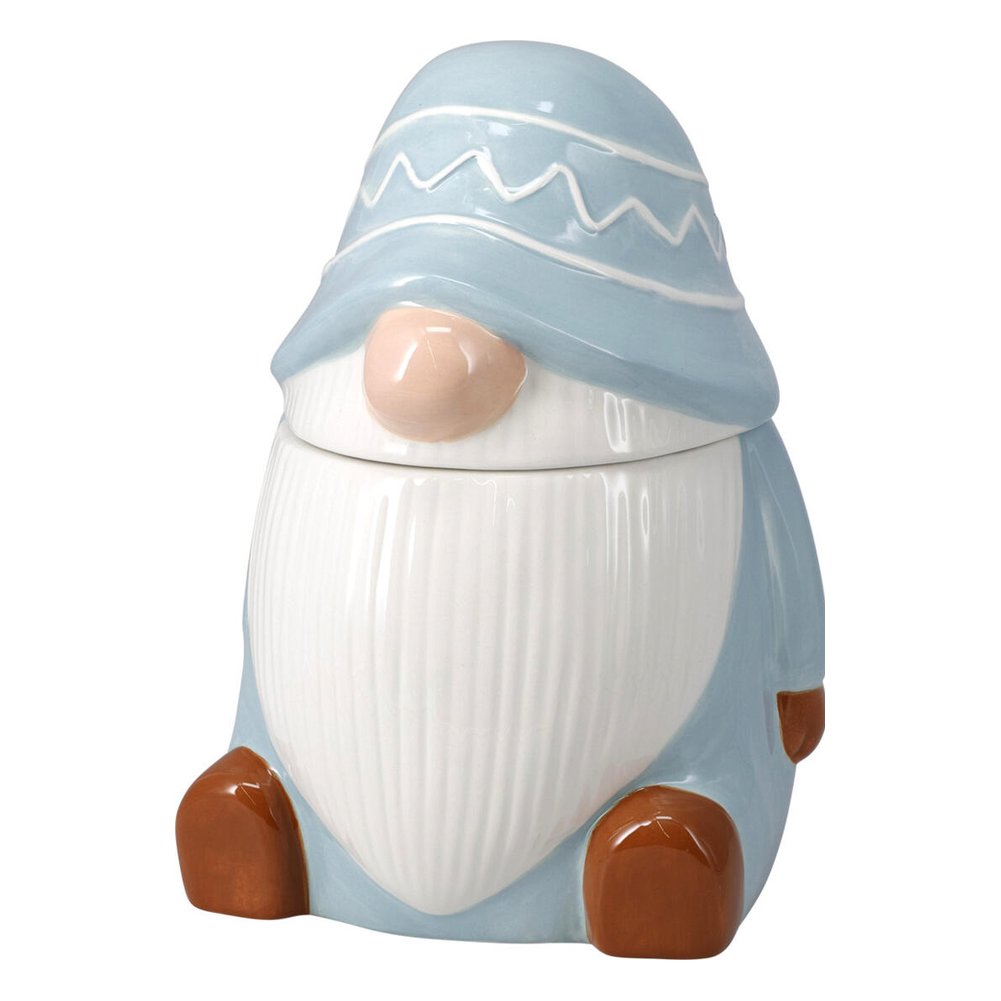 Barattolo biscottiera a forma di gnomo in ceramica 21 cm – 1 pezzo, colore assortito 4