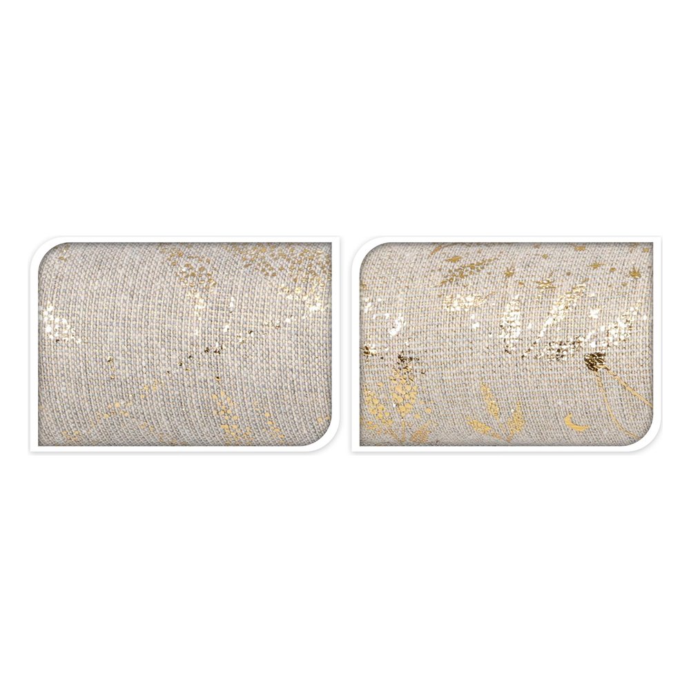 Rotolo tessuto decorativo crema con rami in lamina oro 28x200 cm – 1 pezzo, design assortito 2