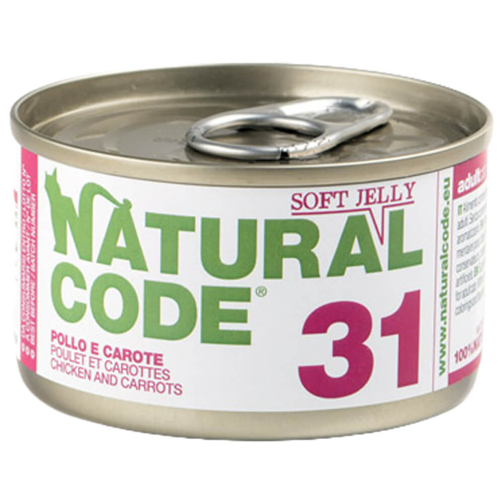 Lattine Natural Code NC31 Pollo e Carote Alimento Umido per Gatti Adulti 85g