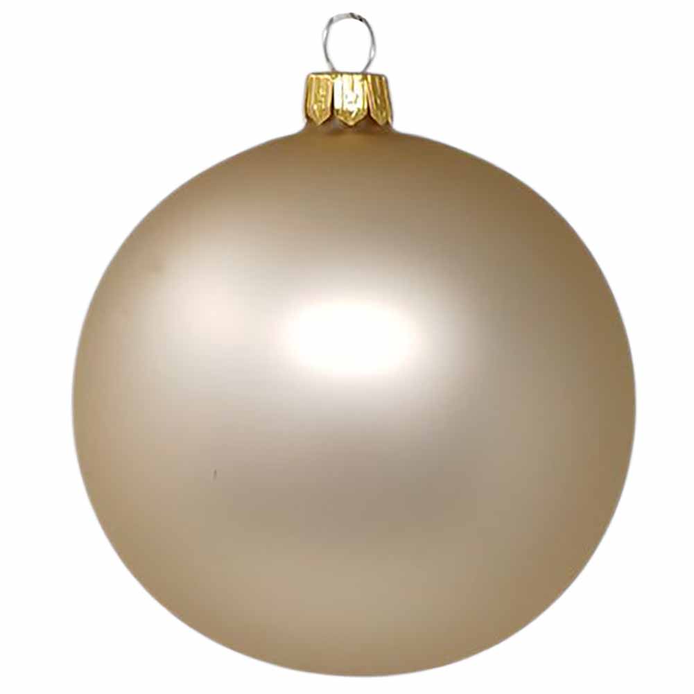 Confezione di 4 palline di Natale in vetro perla opaco 10cm 2