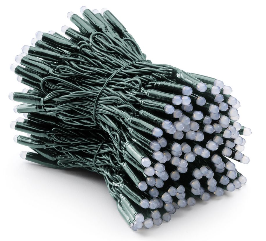 Catena luminosa 250 led Twinkly plus RGB+W filo verde 25 metri 2