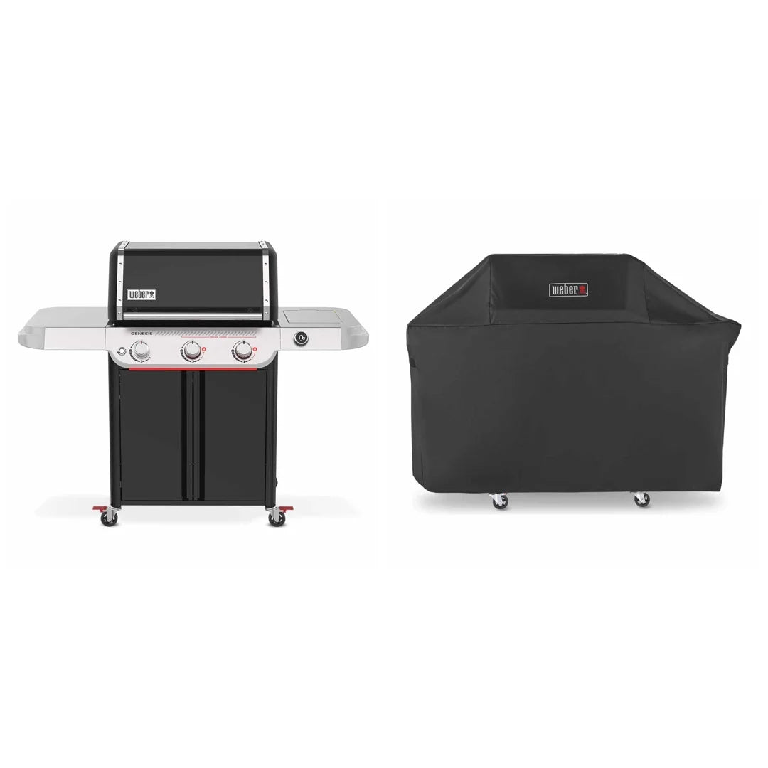 Weber Genesis E-325 barbecue a gas con Sear Zone e copertura premium 1