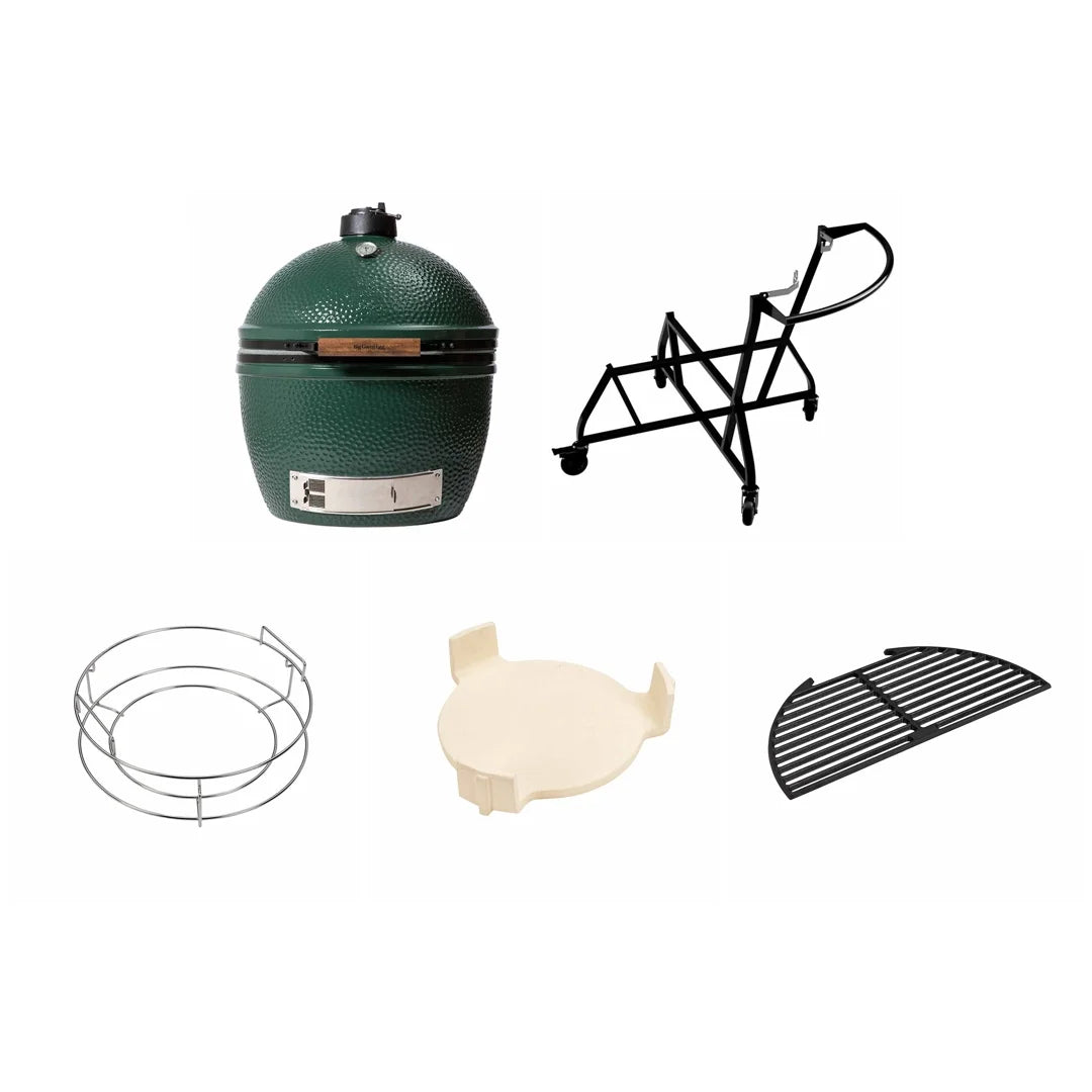 Big Green Egg X-Large barbecue a carbone in ceramica con ConvEggtor e supporto mobile