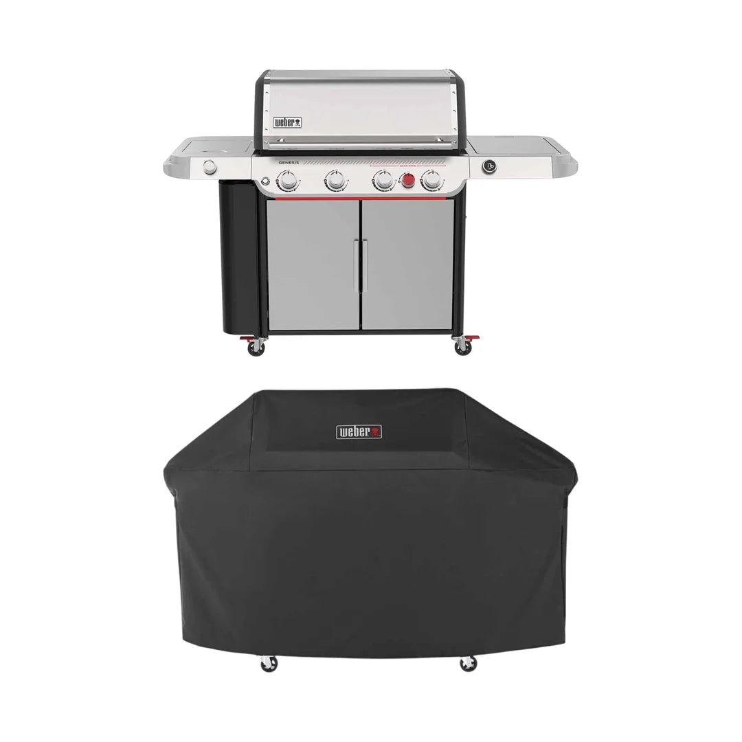 Weber Genesis SP-435W barbecue a gas con Sear Zone e cover Premium 1