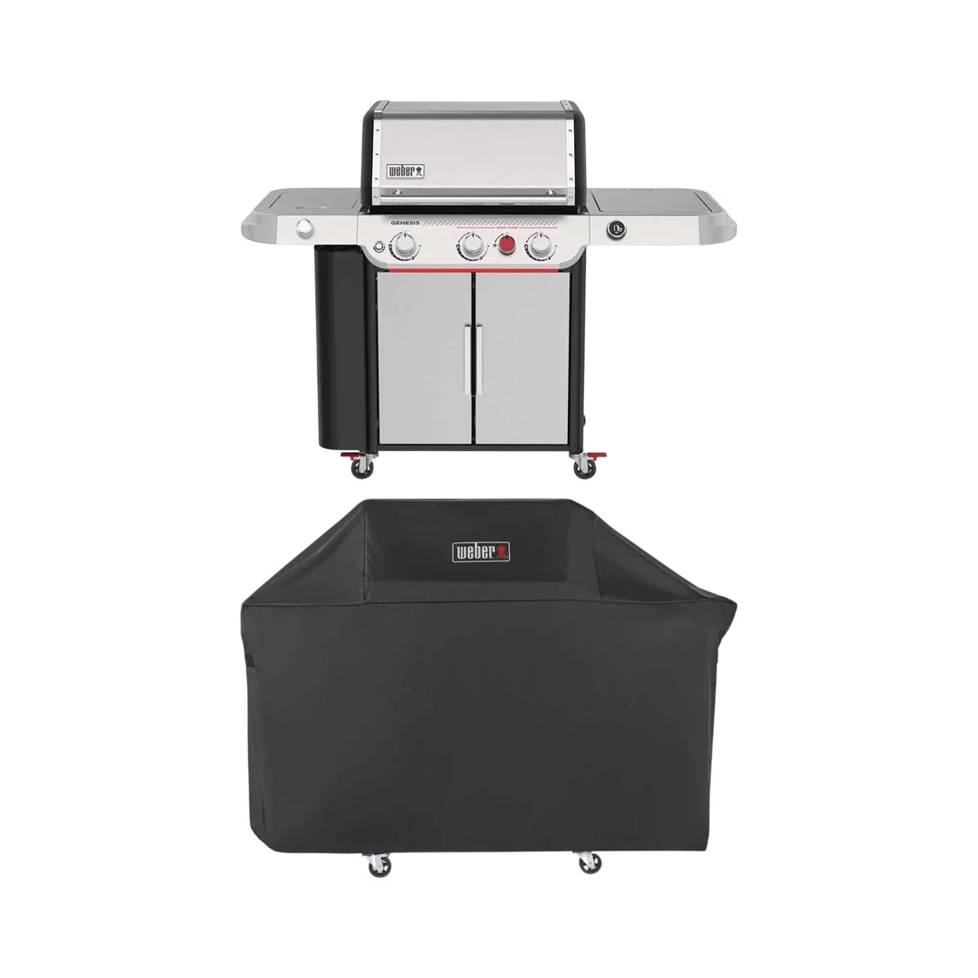 Weber Genesis SP-335W Barbecue a gas 3 bruciatori con Sear Zone Boost e copertura Weber Premium 1