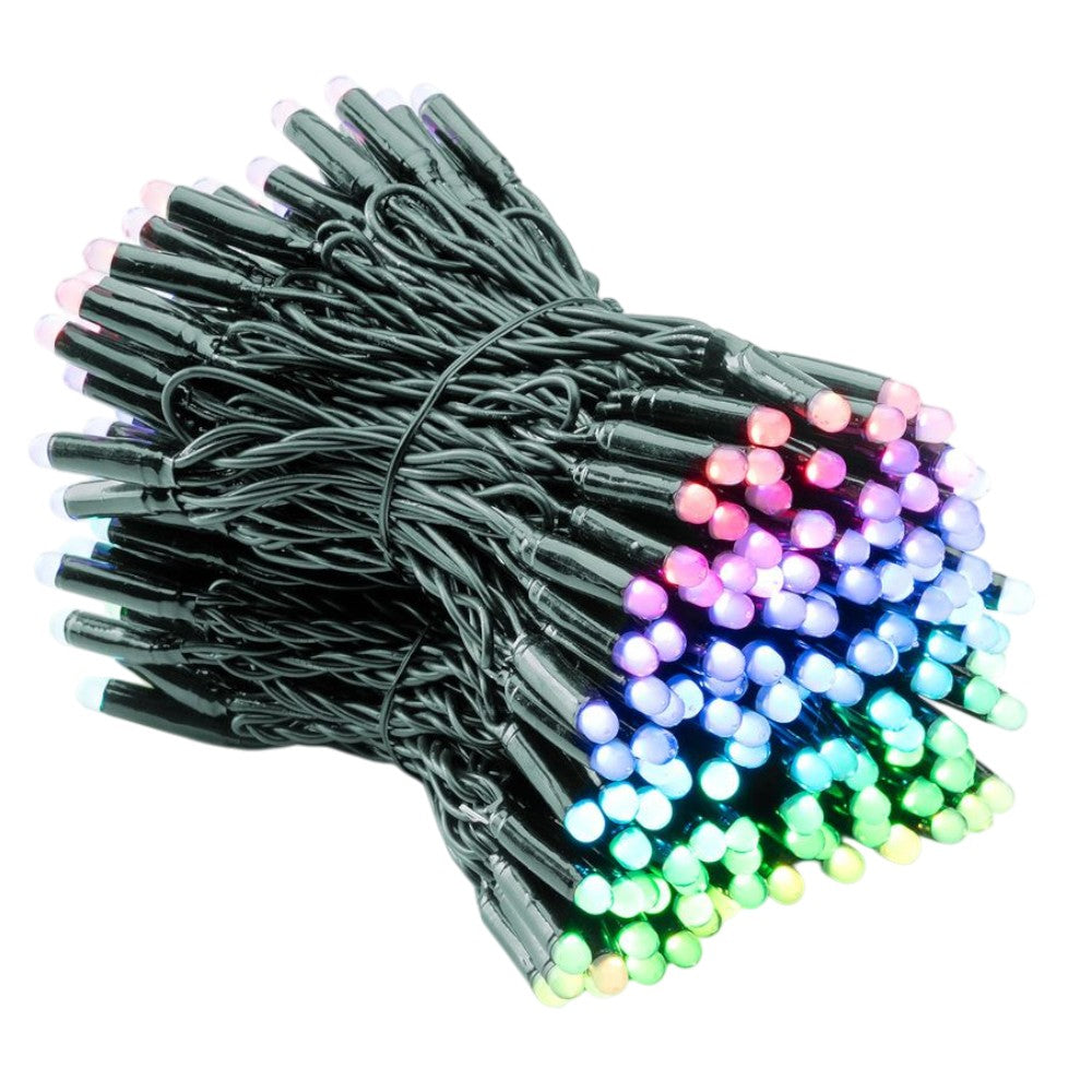 Catena luminosa 250 led Twinkly plus RGB+W filo verde 25 metri 1