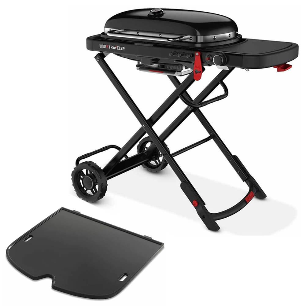 Kit Grigliata Portatile Weber Traveler Stealth Edition con piastra omaggio 1