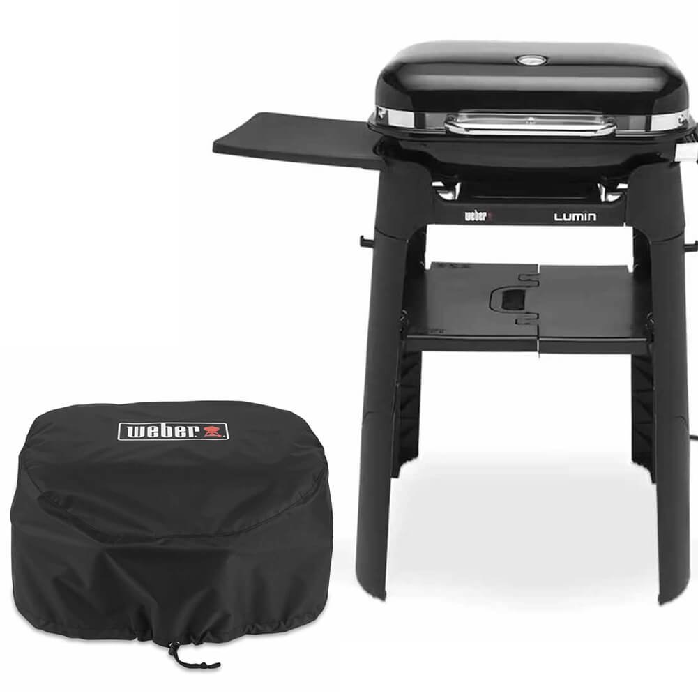 Kit Barbecue Elettrico Weber Lumin con Stand e Copertura Premium 1