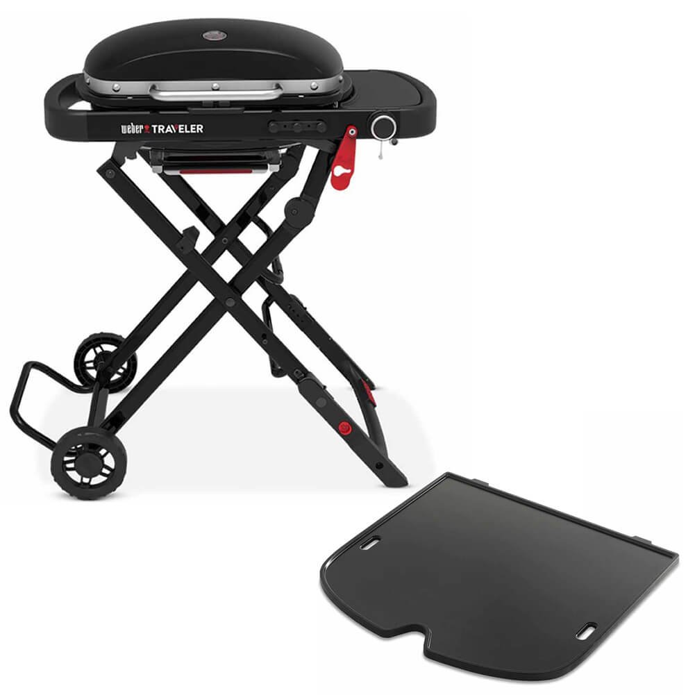 Barbecue Portatile Weber Traveler con Piastra in Ghisa omaggio 1