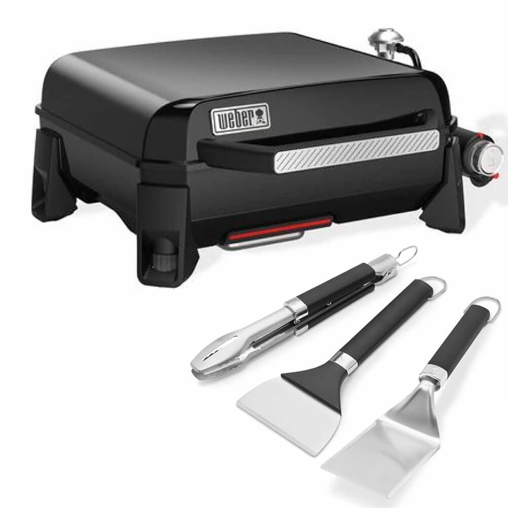 Kit combo gas Weber: Piastra a gas Premium e set utensili. 1