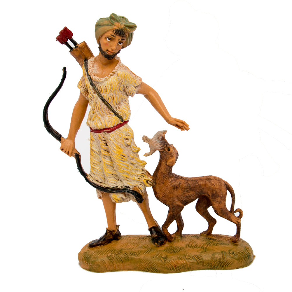 Statua Presepe Fontanini – Pastore Con Pecora Sulle Spalle, Categoria 10 Cm, Dipinta A Mano