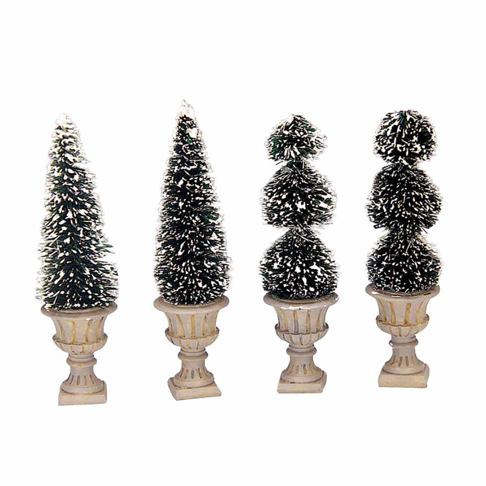 Cone-Shaped & Sculpted Topiaries S/4 Lemax Cod 34965 1