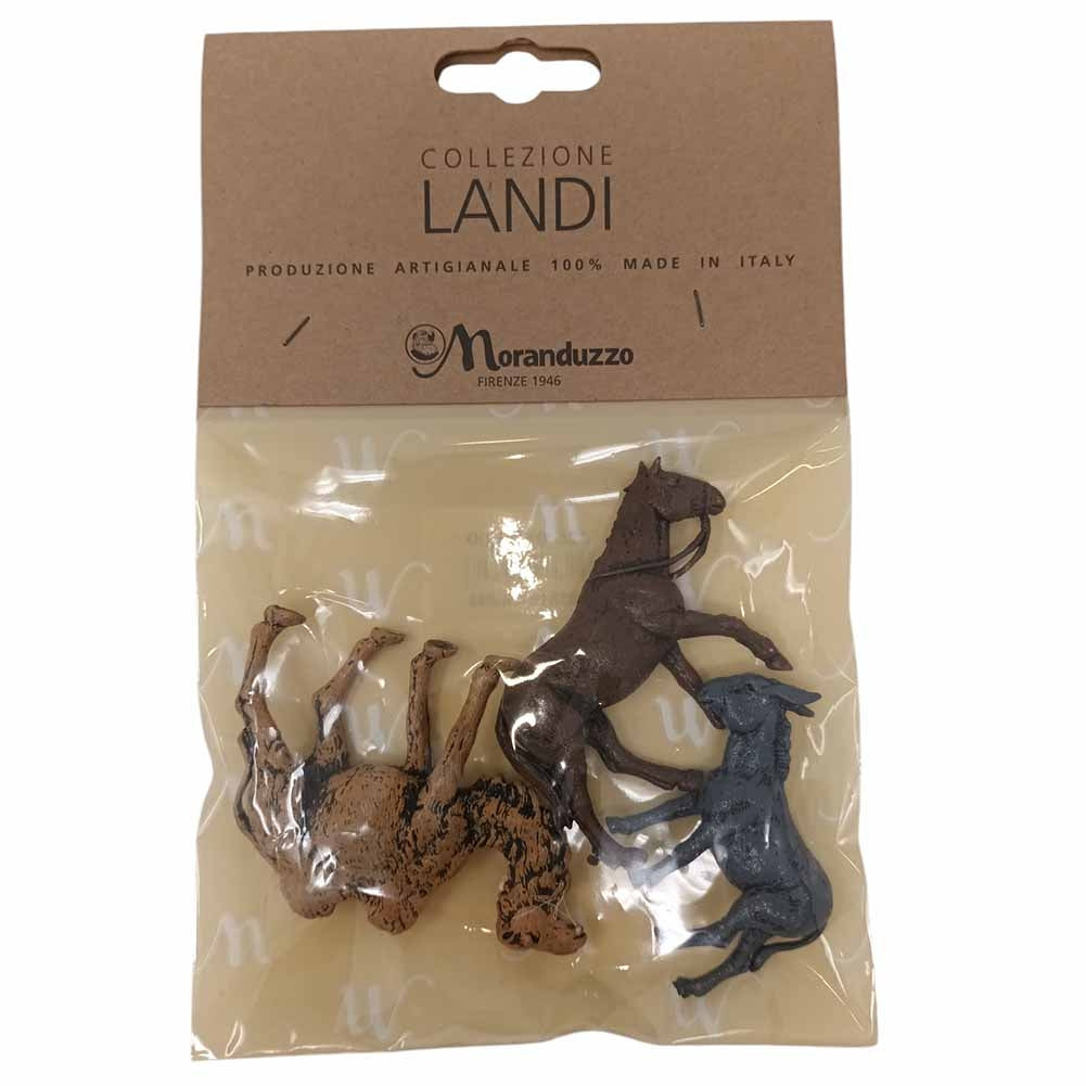 Statuine Presepe Confezione con Cammello Cavallo e Asino 6 cm Moranduzzo 1