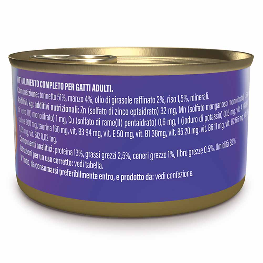 Schesir Complete Nutrition Tonnetto con manzo lattina 85g jelly