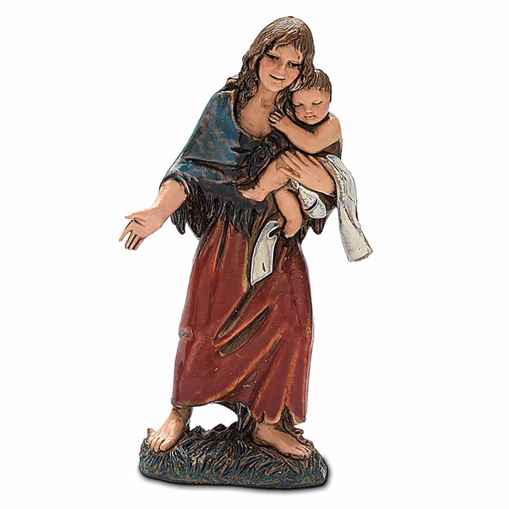 Statuina Presepe Zingara con Bimbo 10 cm Moranduzzo 1
