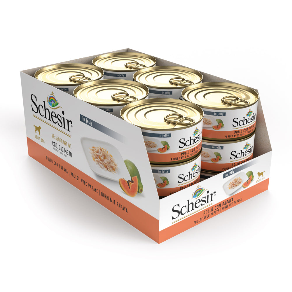 Schesir for Dogs Pollo Con Papaya lattina 150g jelly 4