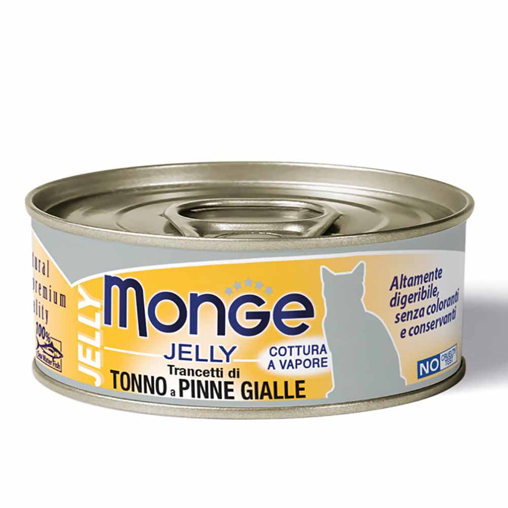 Alimento gatto Monge Jelly Tonno pinne gialle 80g 1