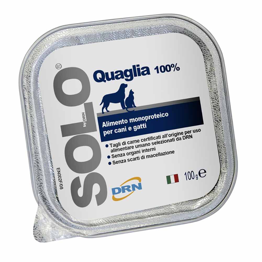 Alimento Monoproteico DRN Solo Quaglia per Cani e Gatti 100g 1