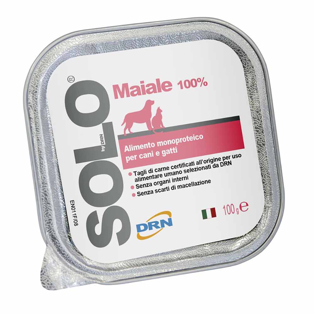 Alimento Monoproteico DRN Solo Maiale per Cani e Gatti 100g 1
