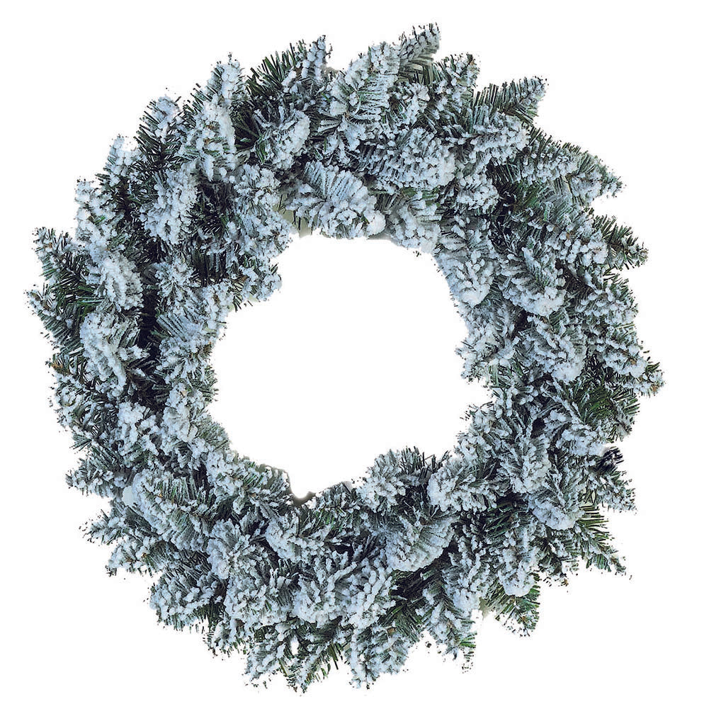 Corona natalizia innevata 55cm 3
