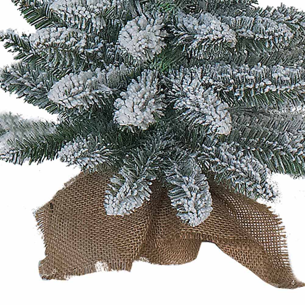 Albero di Natale Pinetto innevato con base in juta 60cm 3