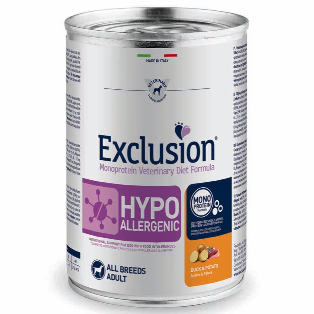 Exclusion Hypoallergenic Anatra e Patate 400g per Cani Adulti 1