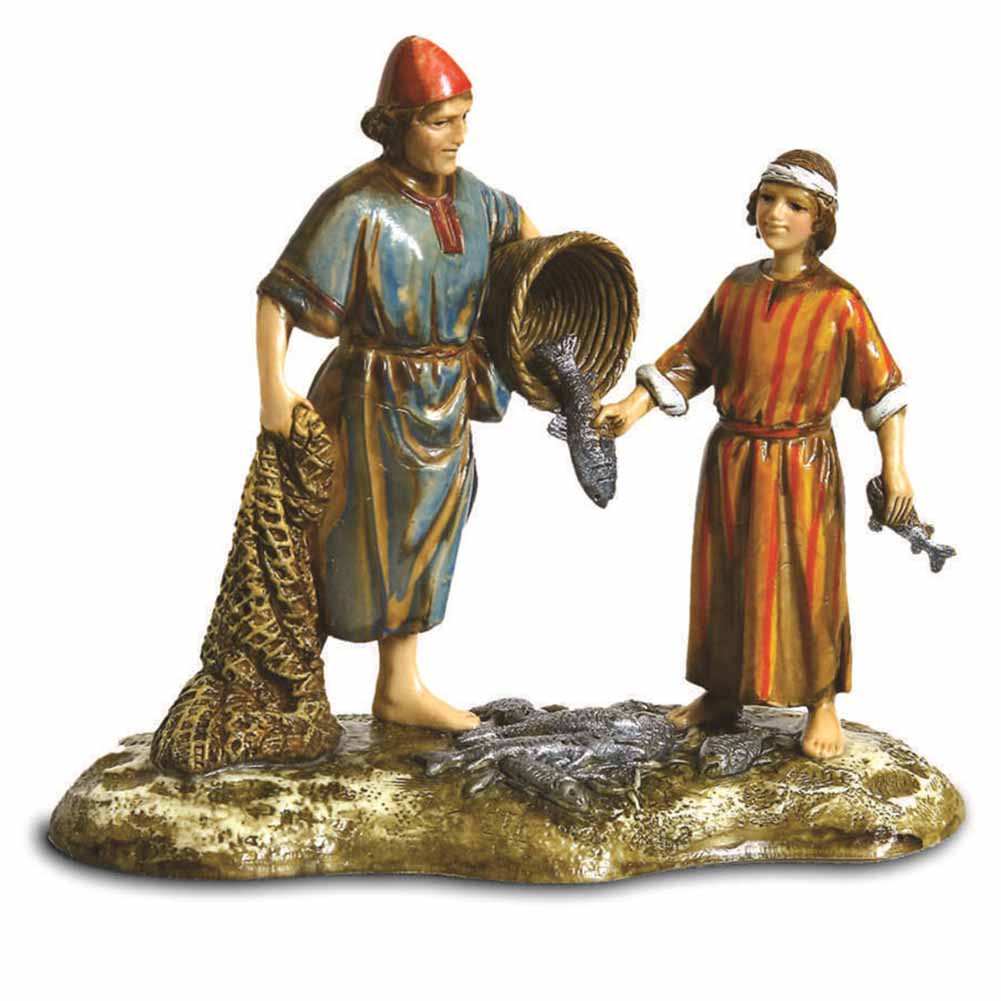 Statuina Presepe Pescatore 10 cm Moranduzzo 1