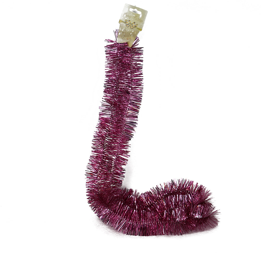 Festone di Natale in Lurex Rosa 200cm 1