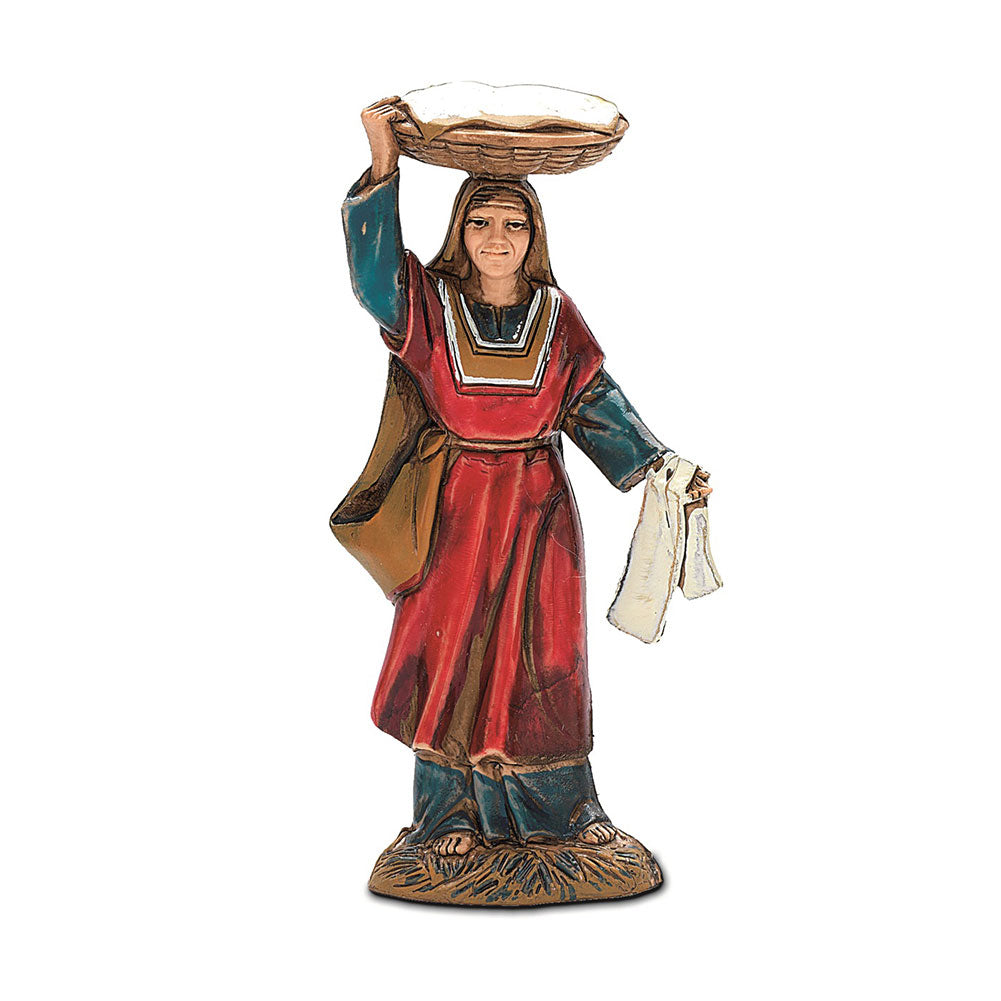 Statuina Presepe Donna con Cesta 10 cm Moranduzzo 1