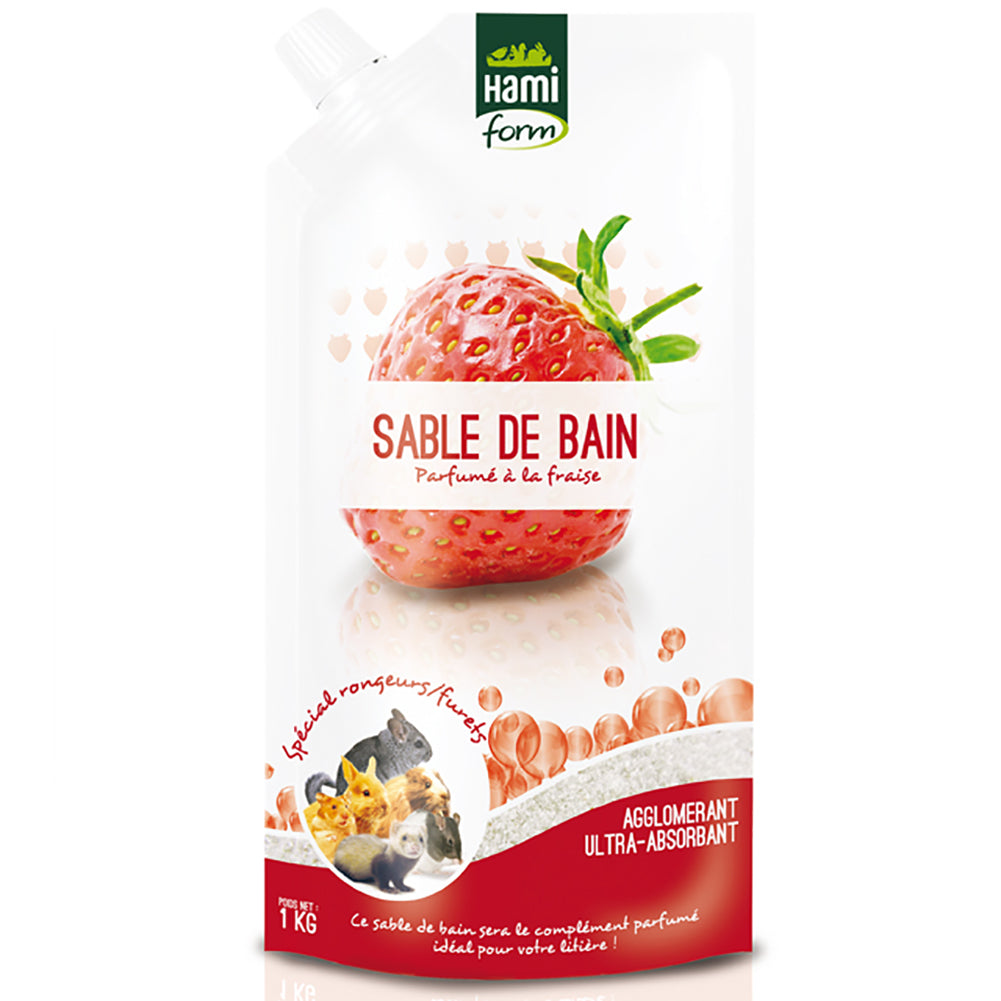 Sabbia da bagno per roditori alla fragola Hamiform 1kg