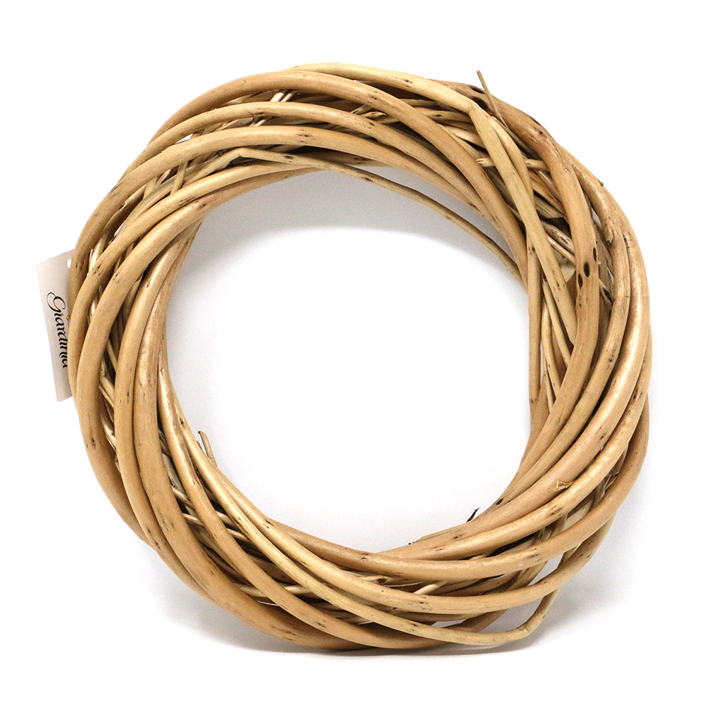 Corona di Legno Intrecciata Marrone Chiaro Naturale 15cm 1