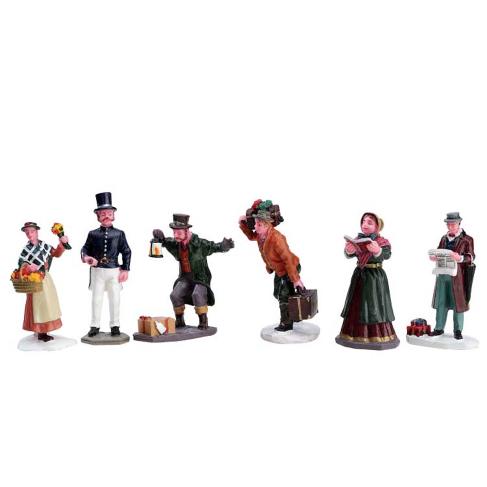 Townsfolk figurines set of 6 Lemax Cod 92355 1