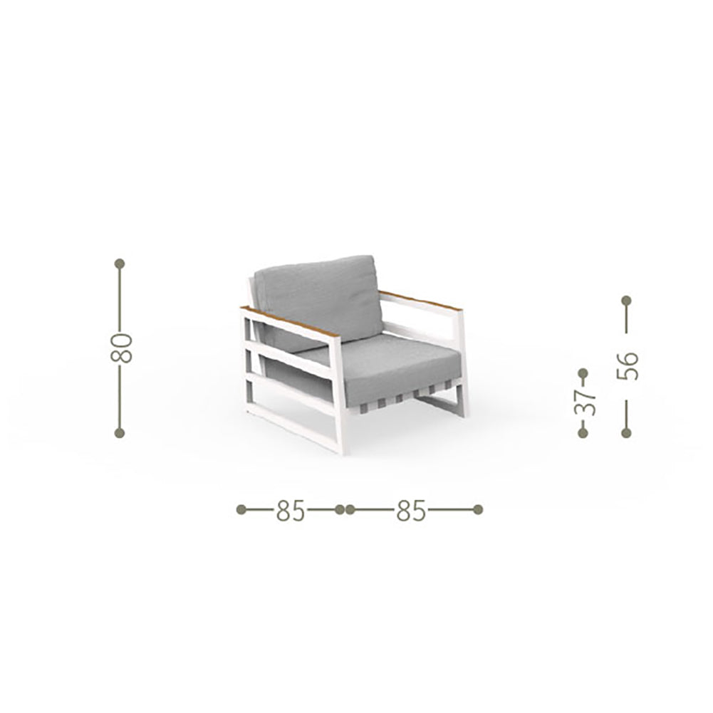 Salotto Alabama Alu con inserti in teak Talenti 7
