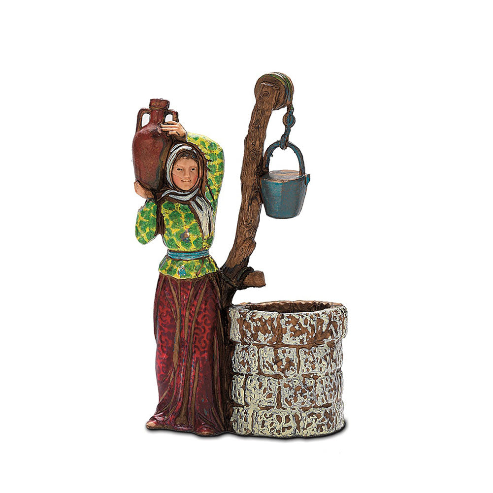 Statuina Presepe Donna al Pozzo Settecento 10 cm Moranduzzo 1