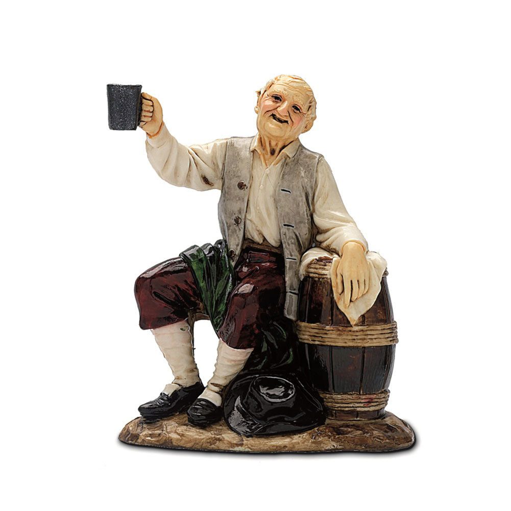 Statuina Presepe Bevitore Settecento 12 cm Moranduzzo 1
