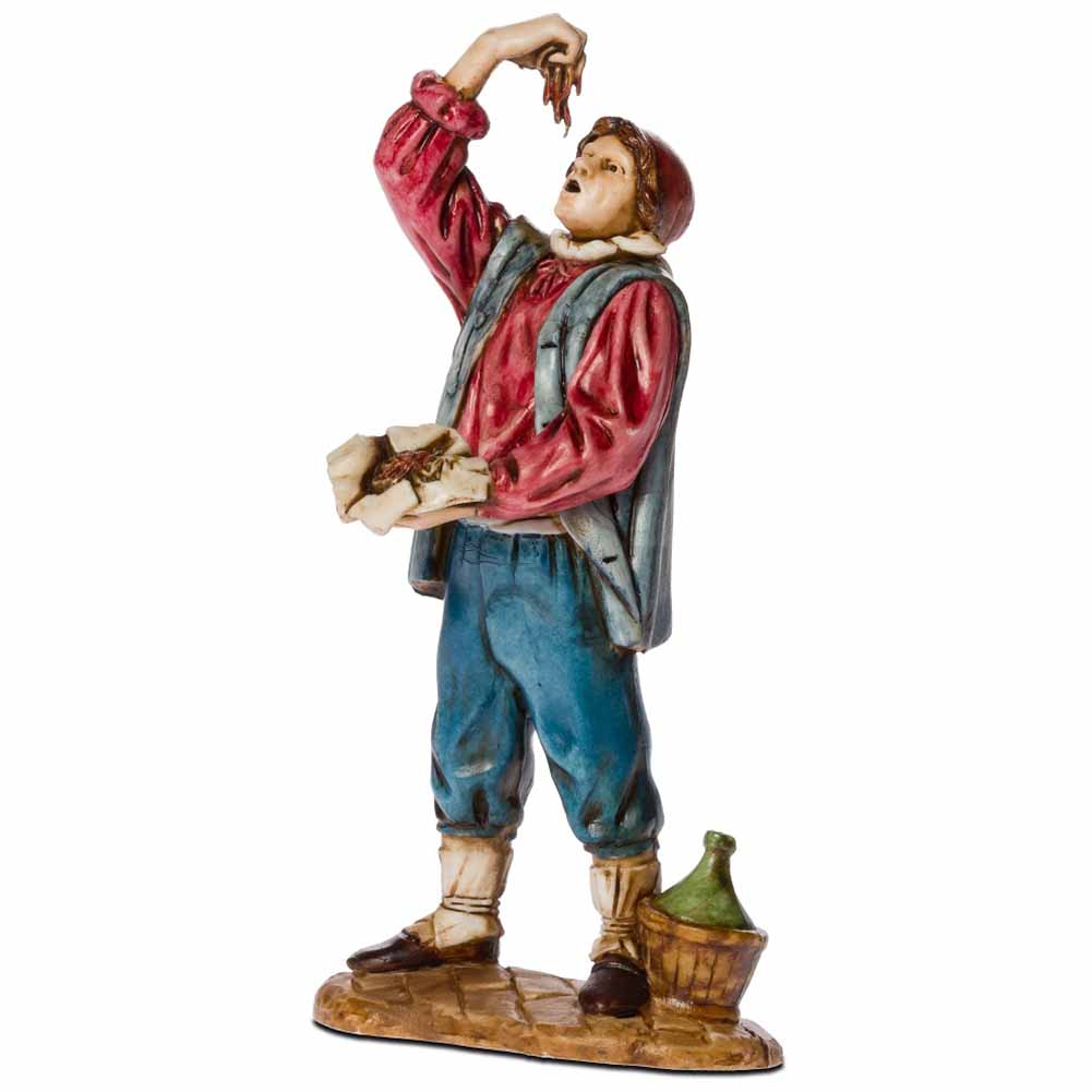 Statuina Presepe Mangiatore di Spaghetti 12 cm Moranduzzo 1