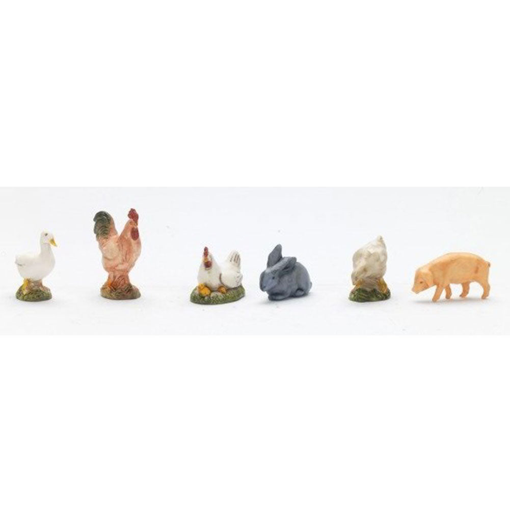 Statuine Presepe Animali da Cortile 10 cm Moranduzzo (Conf. 6 pz) 1