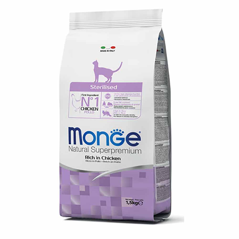 Alimento gatto Monge Natural Monoprotein sterilised Pollo 10kg 1