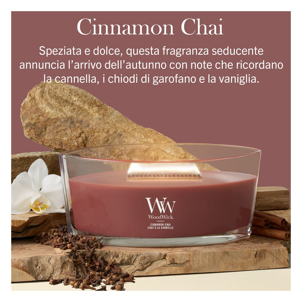 Candela Ellipse WoodWick Cinnamon Chai 2