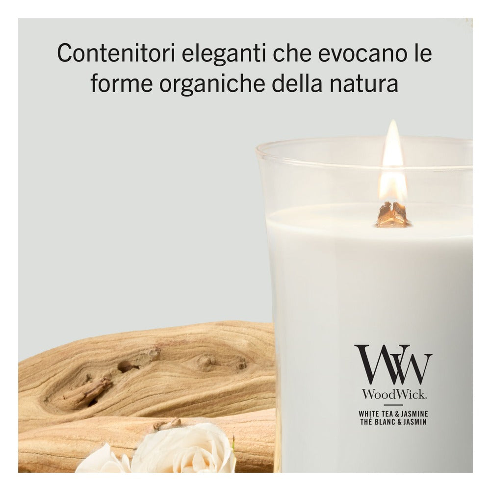 Candela Grande WoodWick White Tea & Jasmine 3