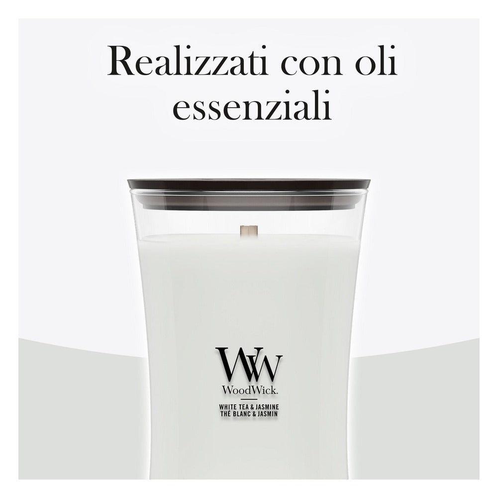 Candela Grande WoodWick White Tea & Jasmine 5