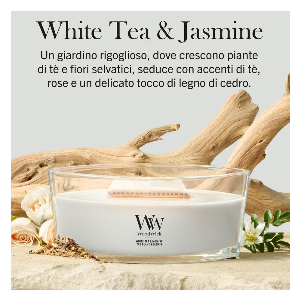 Candela Ellipse WoodWick White Tea & Jasmine 4