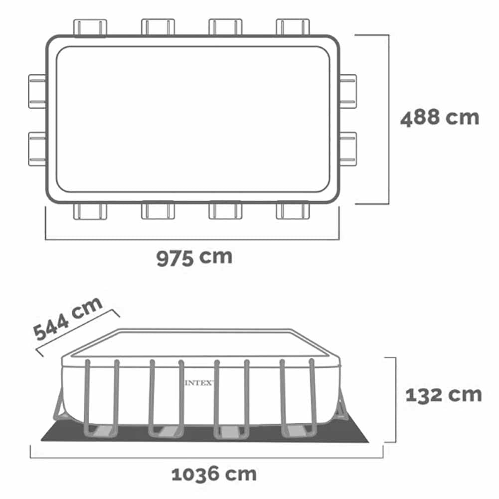 Piscina fuori terra Intex rettangolare Ultra XTR Frame 975x488xh132cm con pompa cod 26374 3