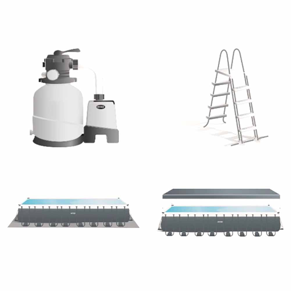 Piscina fuori terra Intex rettangolare Ultra XTR Frame 975x488xh132cm con pompa cod 26374 4