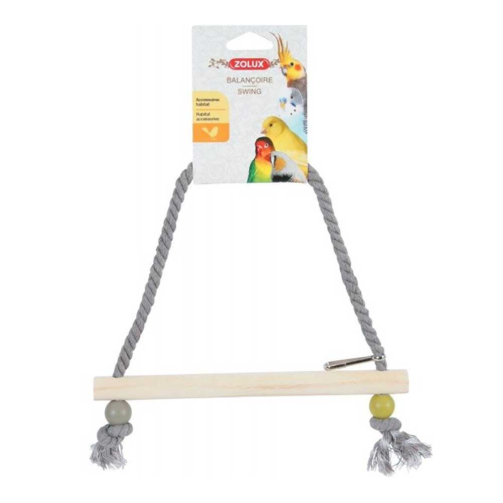 Gioco per uccelli Altalena con Trespolo in corda e legno Zolux 1pezzo 3