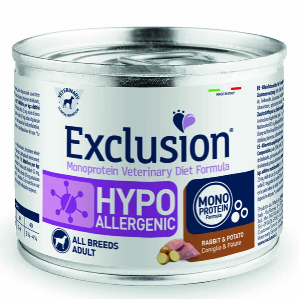 Exclusion Hypoallergenic Coniglio e Patate 200g per Cani Adulti 1