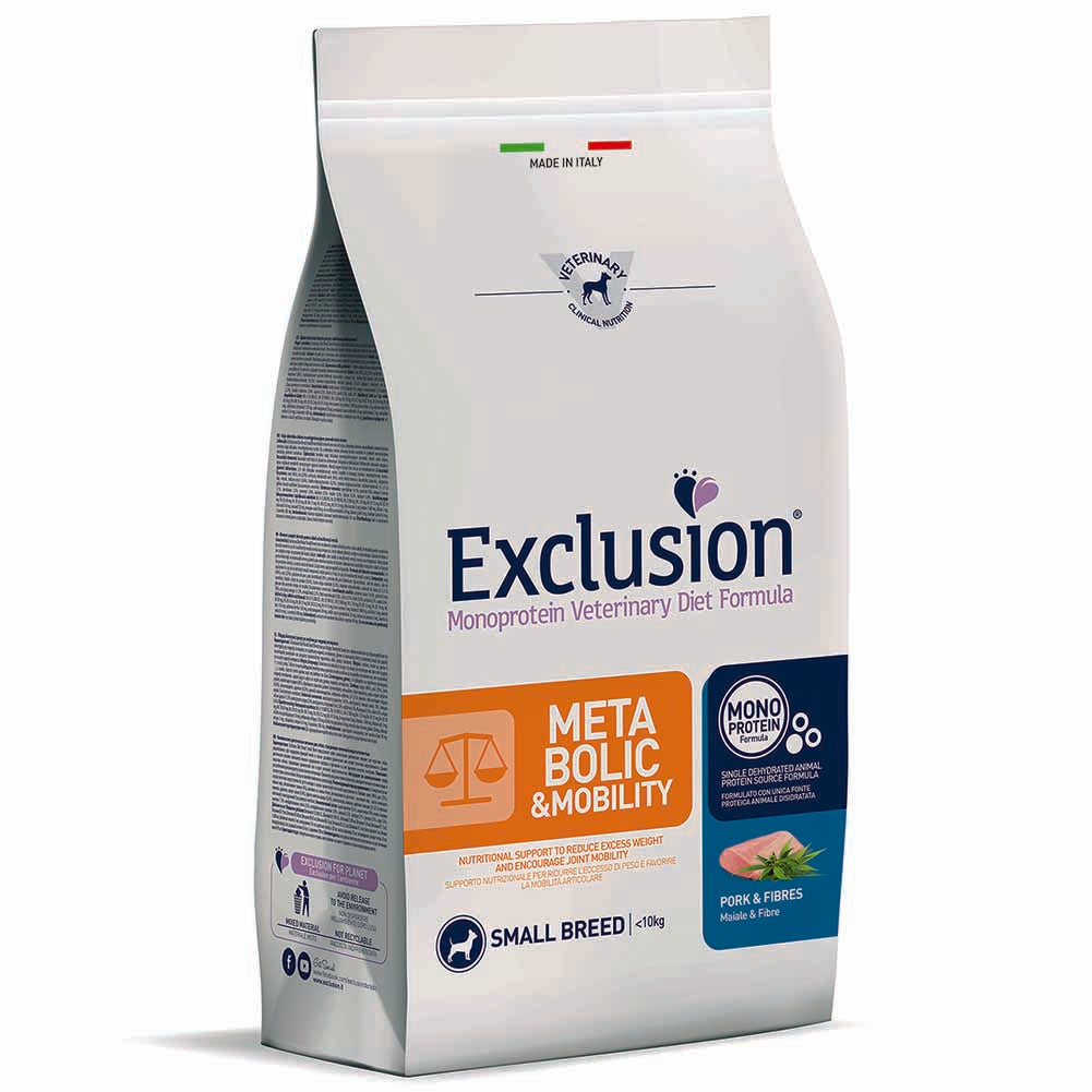 Exclusion Metabolic & Mobility Maiale 2kg per Cani Adulti di Taglia Piccola 1