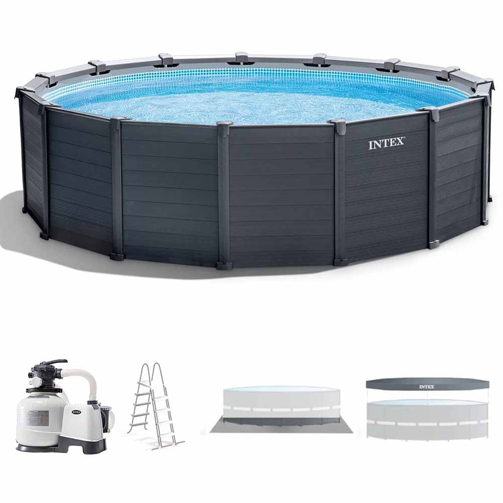 Piscina fuori terra Graphite Grey Panel Ø 478x124 cm